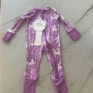 Little Sleepies Purple Unicorn Footie Pajamas